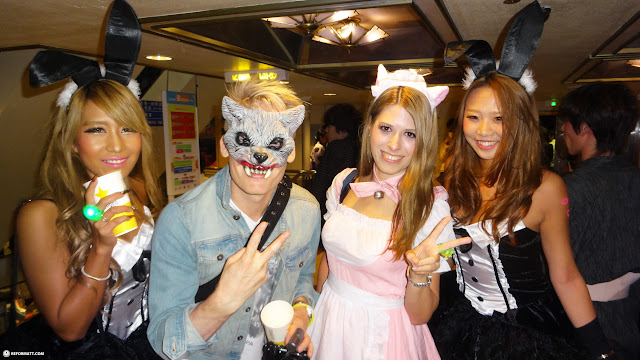 gorgeous Japanese girls at the Halloween Boat Cruise Party in Tokyo in Tokyo, Japan 
