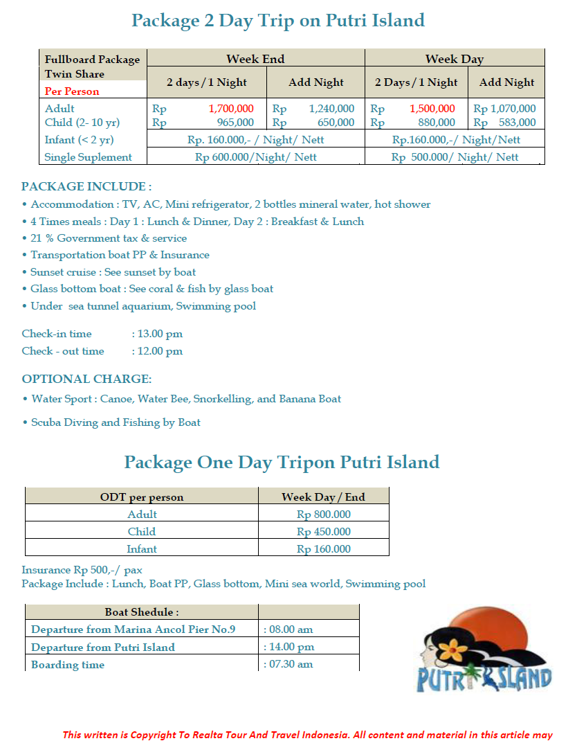 harga paket pulau seribu