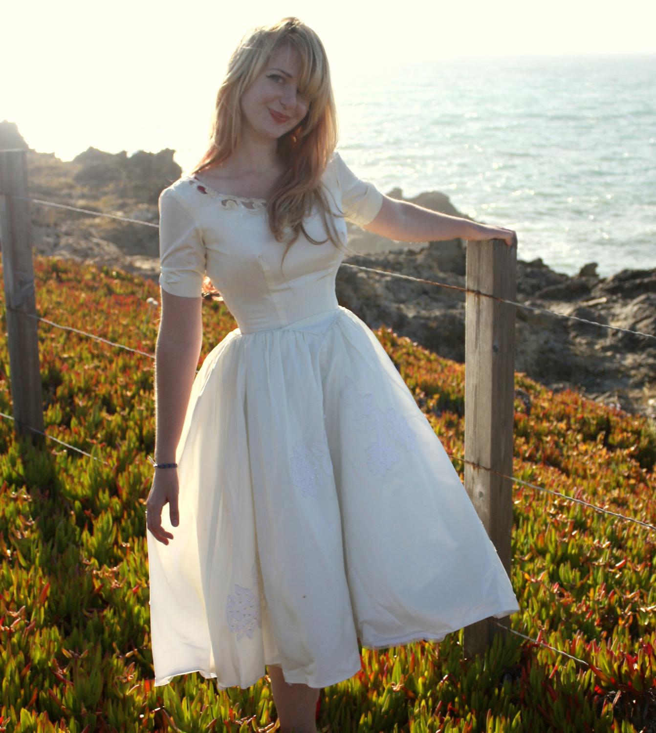 1950s Short Wedding Dress