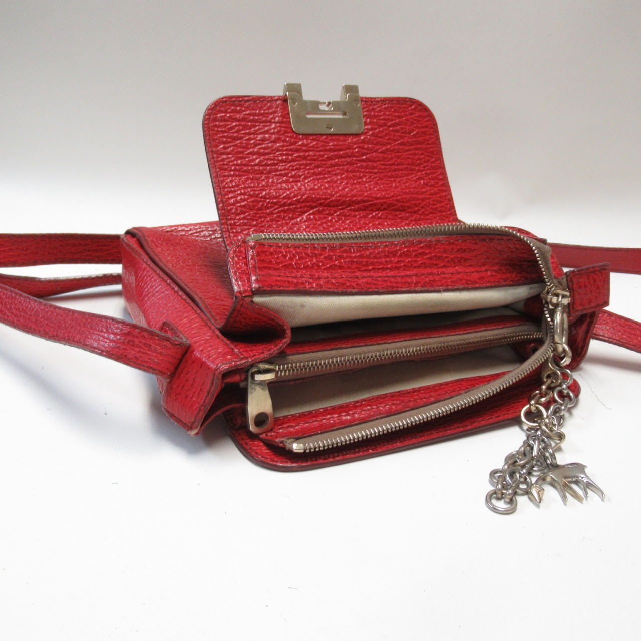 Bally Vintage Red Leather Crossbody Bag