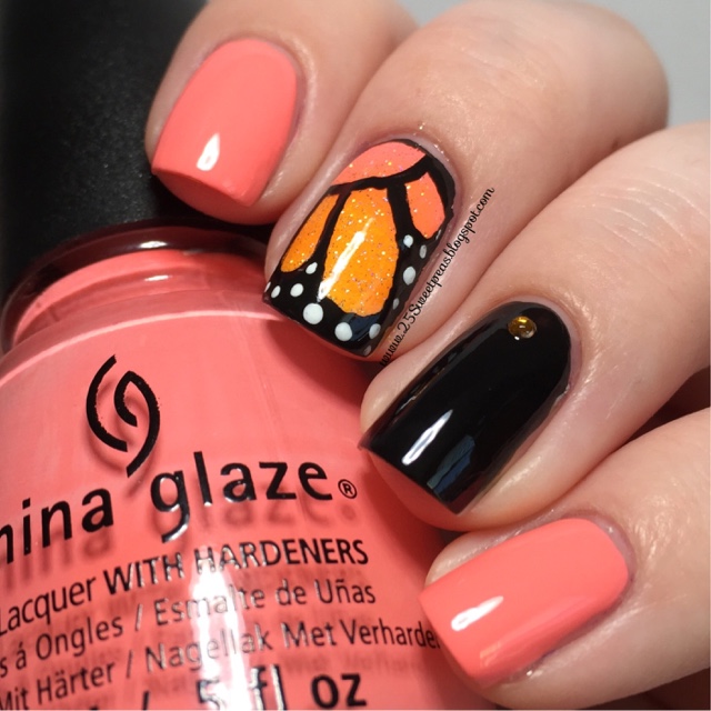 47 Beautiful Nail Art Designs & Ideas : Grey and Orange Neon Nails | Neon  nails, Nails, Beautiful nails