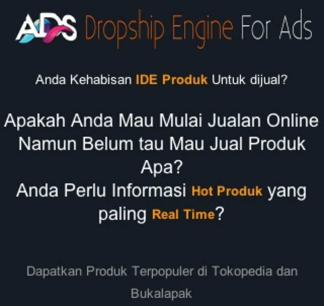 Dropship Engine for Ads, Tools yang Bagus Untuk Meriset ...