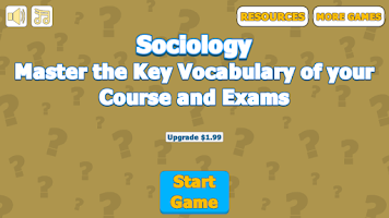 Sociology Vocabulary Screenshot