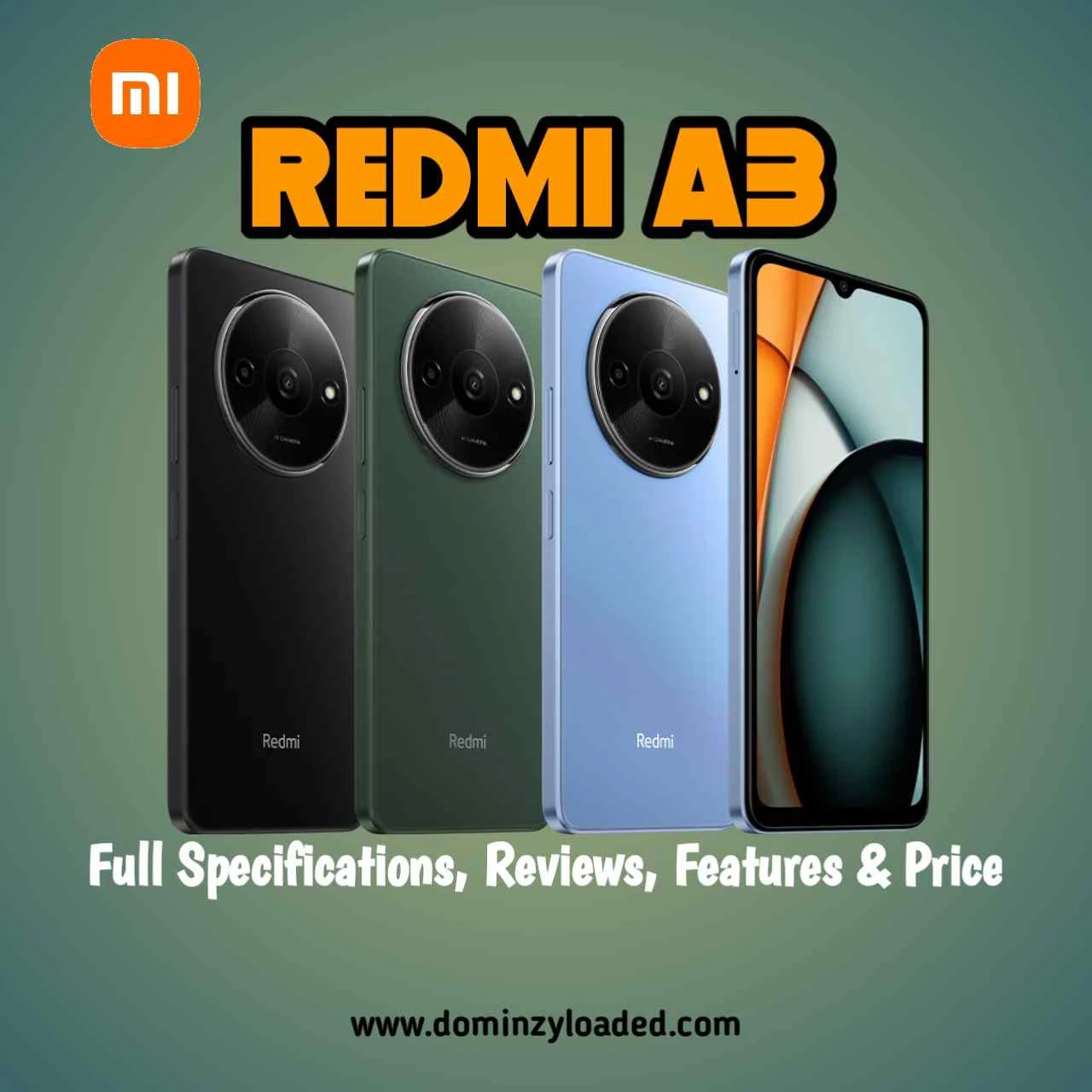 three variants of Redmi a3 phone