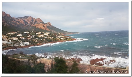 Train views along French Riviera