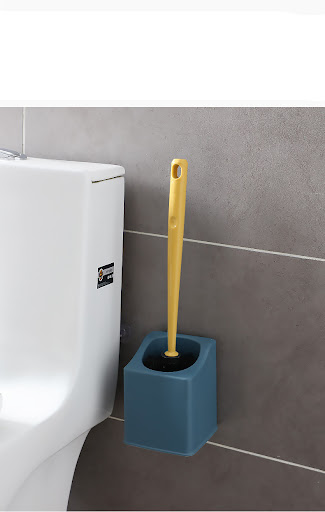 Title 8, Punch-Free Wall-Mounted Toilet Cleaning Brush, ...