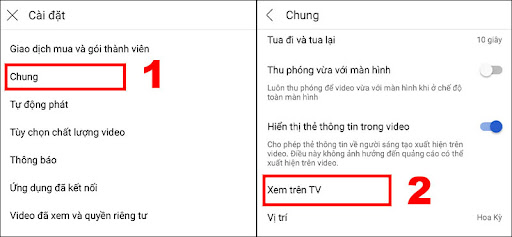 Bạn ấn chọn Xem trên TV để tìm Tivi của mình