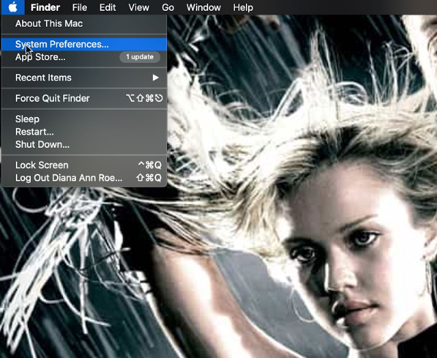 Preferenze di Sistema nel menu Apple