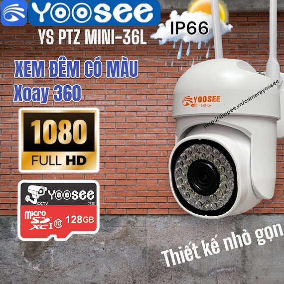 Camera Ip Yoosee Thông Minh Thế Hệ Mới - Siêu Nét Xoay 360 - Ptz Mini M36