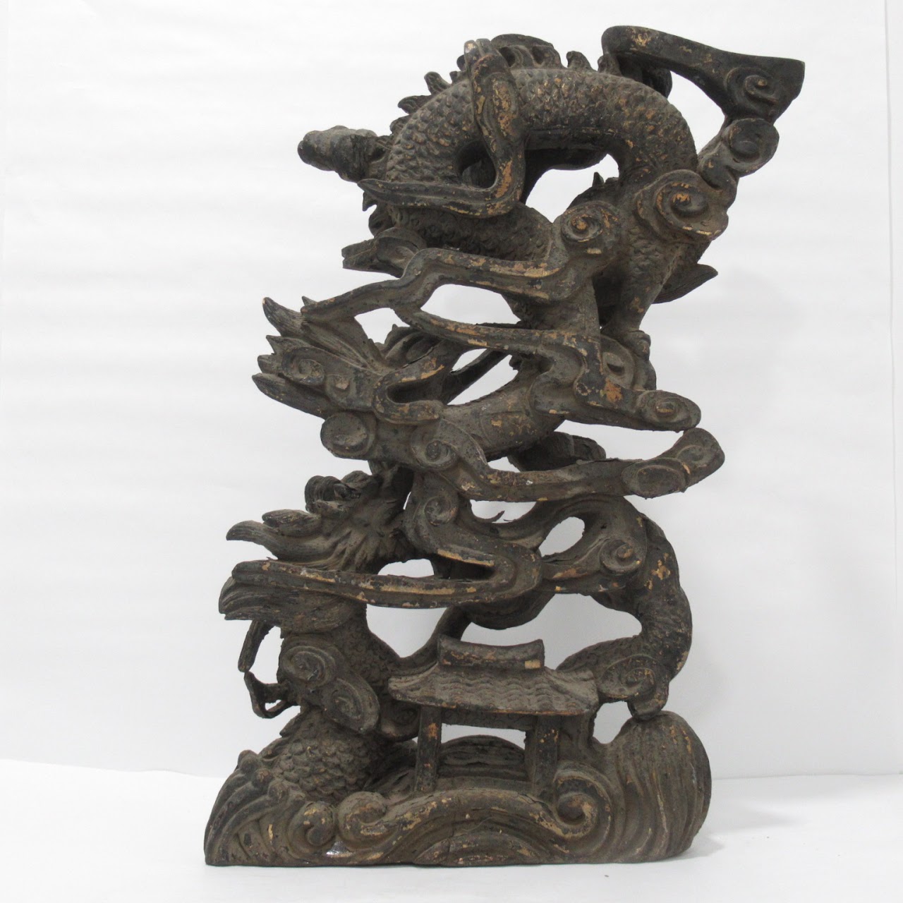 Antique Carved Dragon Sculpture