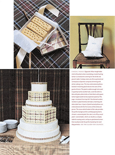 Plaid on the wedding cake