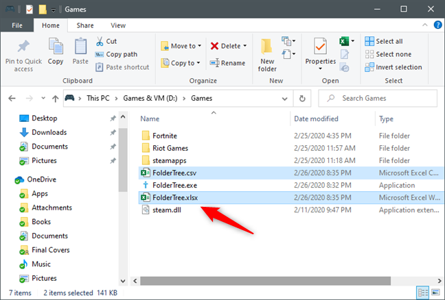 FolderTree voert de mappenboom uit in Excel en in een CSV-bestand