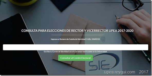 2017: ¿Cómo saber dónde tengo que votar para las Elecciones para Rector y Vicerrector en la UPEA?