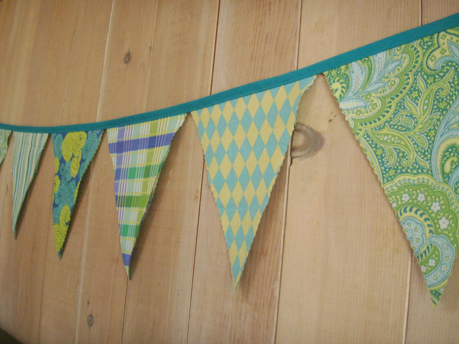 Bunting Flags- Lime Green to