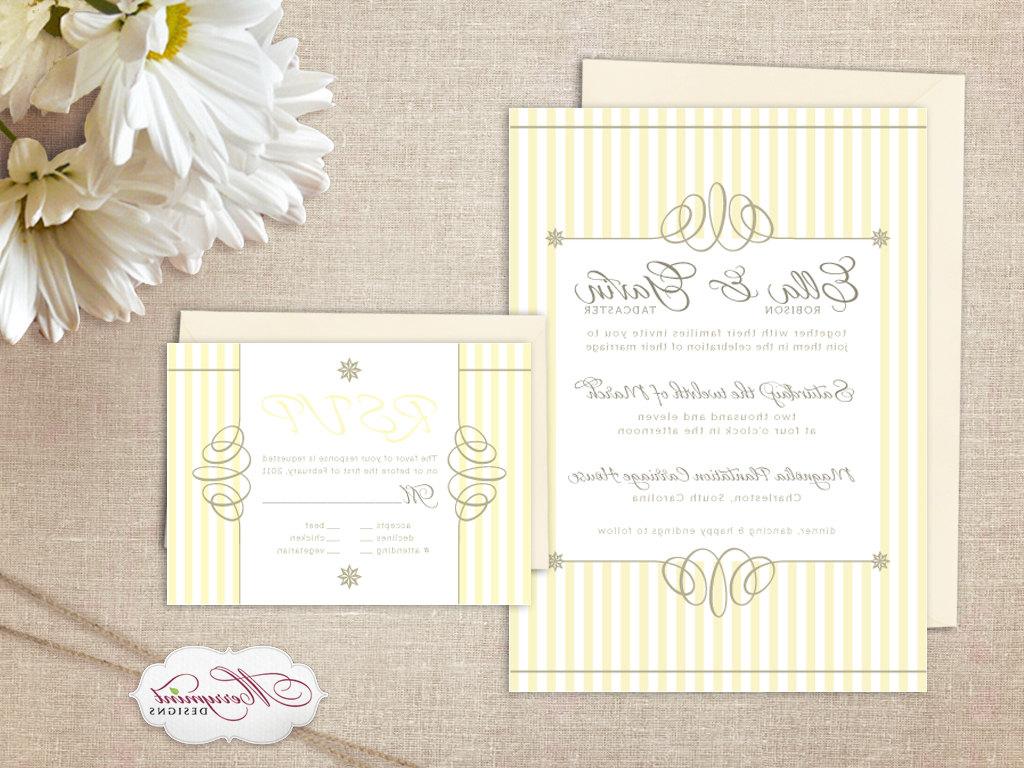 Seersucker Wedding Invitations