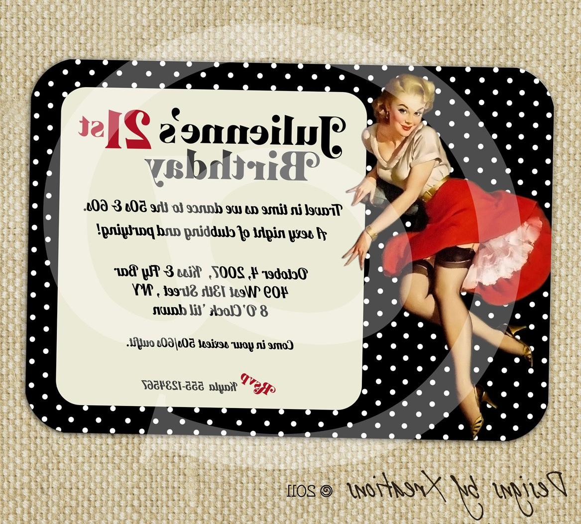 Retro Pinup Girl Invitation