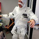 brent mummy during Halloween at Climax Media in Etobicoke, Canada 