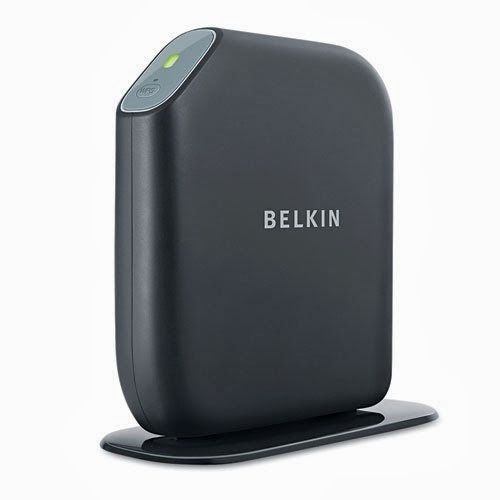  Belkin Share N300 Wireless N+ Router 4 LAN/1 USB Ports 2.4ghz Black Dual-Plane Antennas