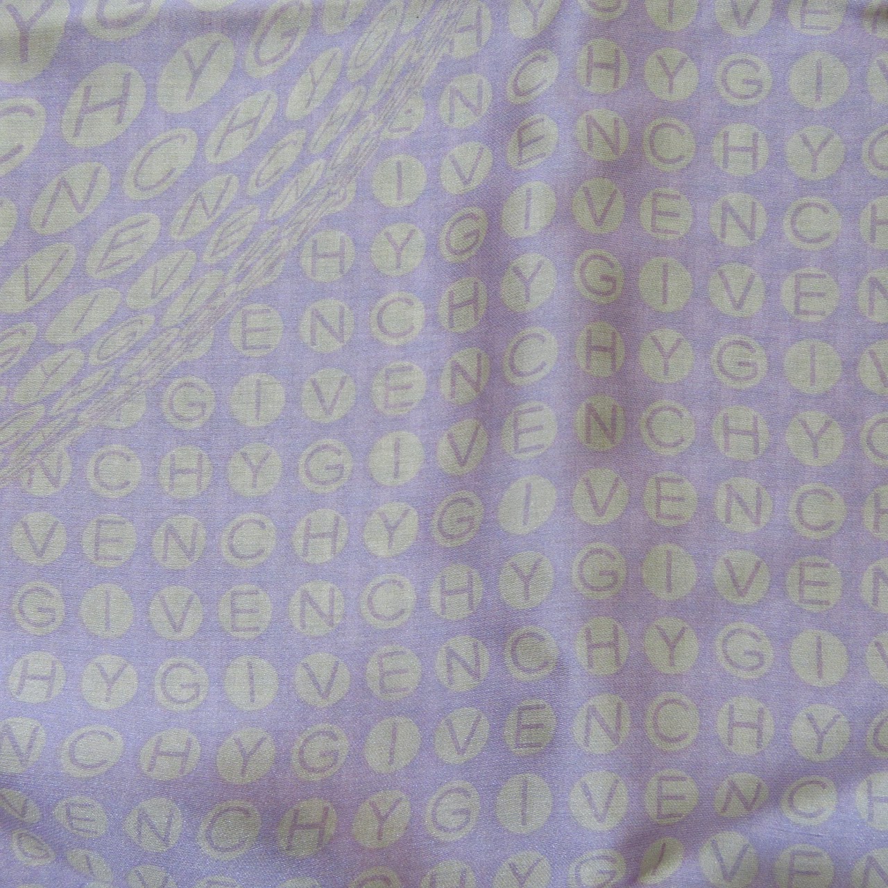 Givenchy Lavender and Ecru Scarf