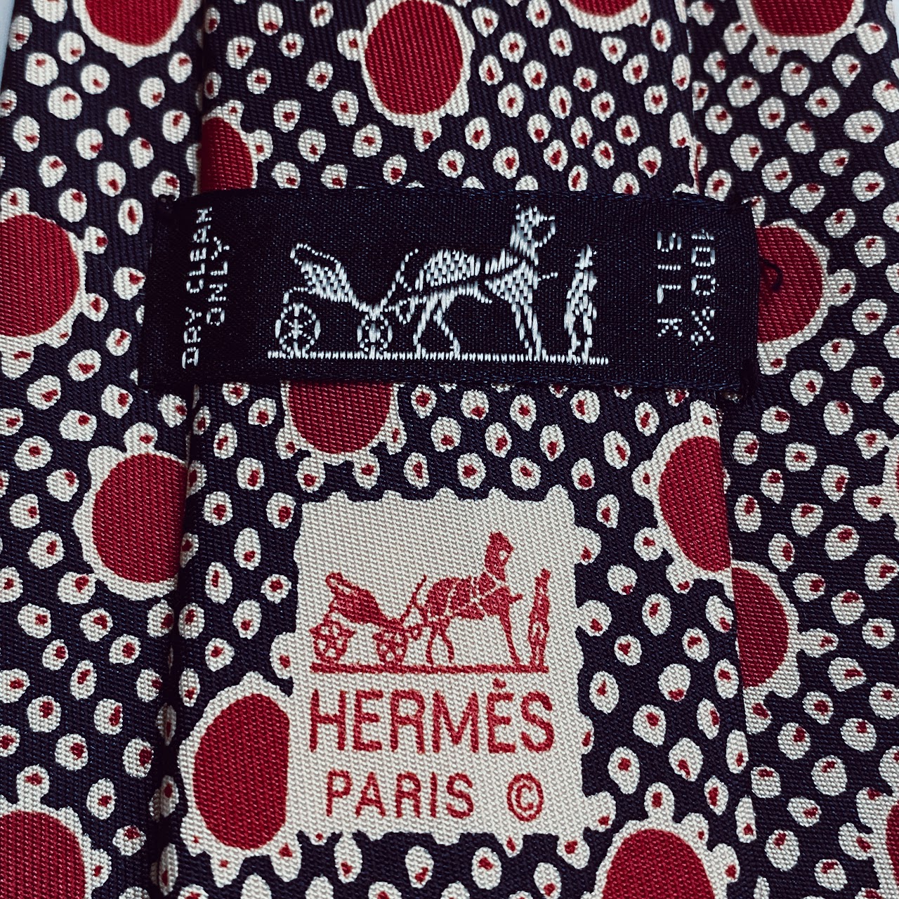 Hermès Silk Polka Dot Tie