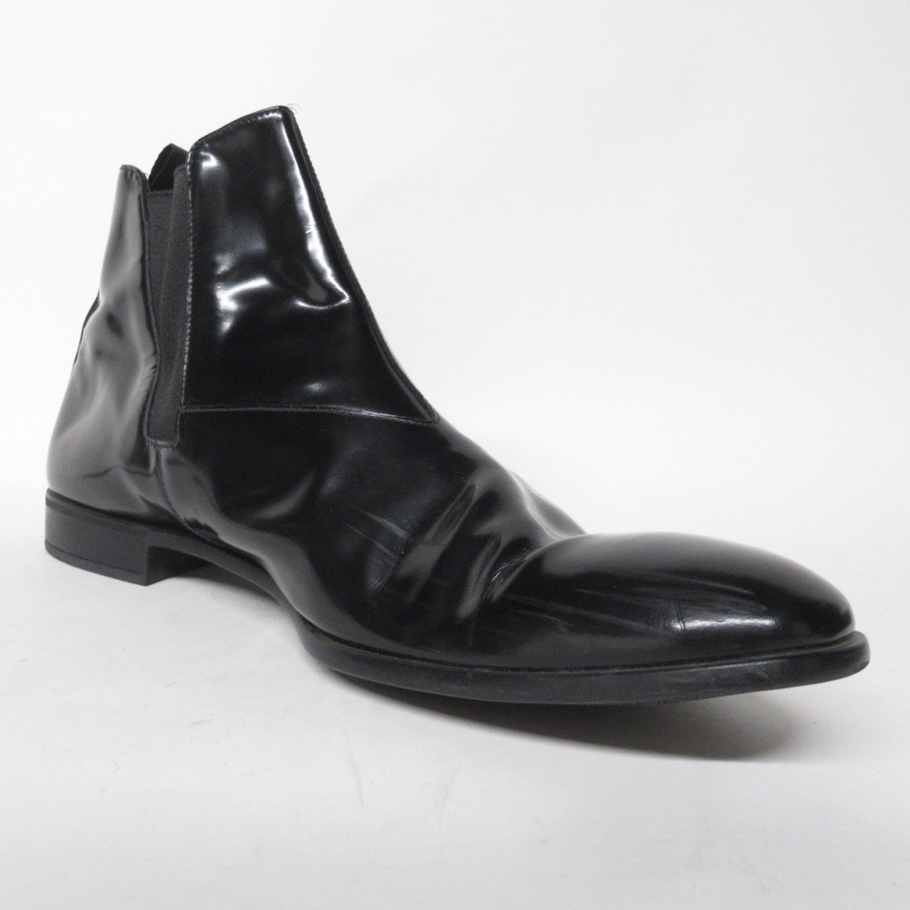 Prada Patent Leather Ankle Boots