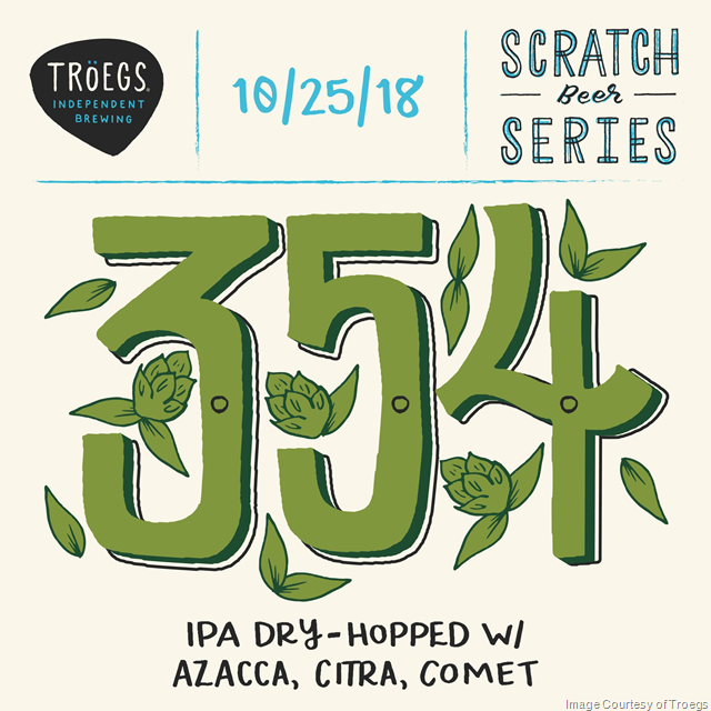 Troegs Releasing Scratch # 354 IPA