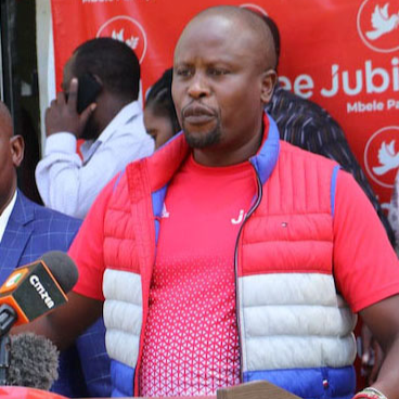 Jubilee party Secretary General Kanini Kega, addressing members of press15th February 2023 at jubilee new jubilee headquarters at dikdik gardens off mandera road /KEITH MUSEKE