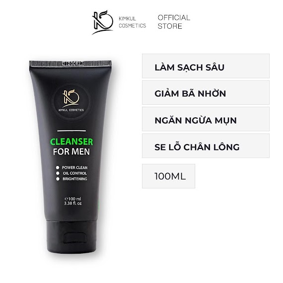 Sữa Rửa Mặt Cho Nam Kimkul Cleanser For Men 100Ml - Ngăn Ngừa Mụn, Diệt Khuẩn, Dưỡng Ẩm Da