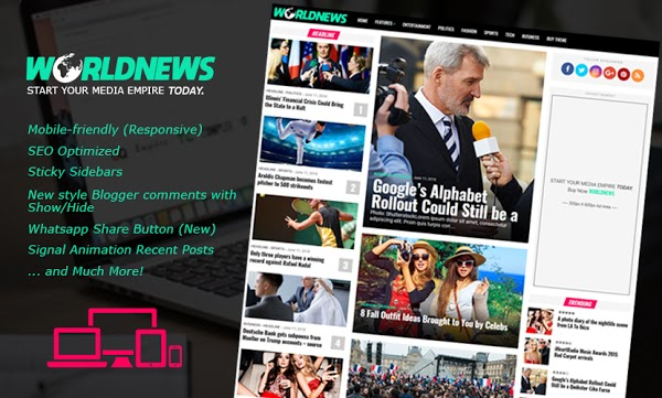 WorldNews-Premium Blogger Template free Download.