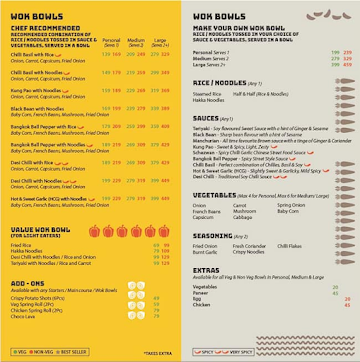 Chinese Wok menu 