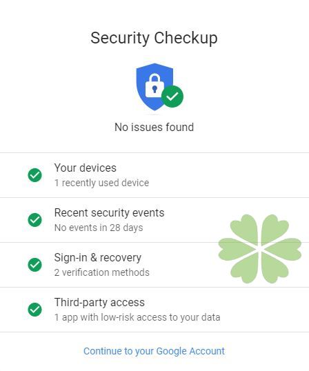 Security Checkup Security Checkup