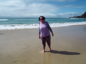 Carly findlay at the beach 