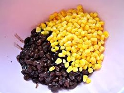 black beans and corn