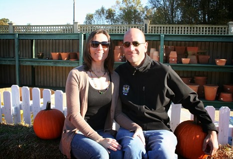 picking pumpkins