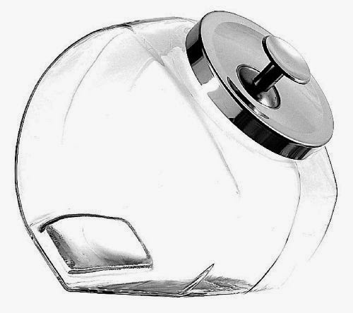  Anchor Hocking Penny Candy Jars with Chrome Lid, 1-Gallon, Set of 4