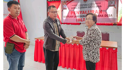 Pemdes Raanan Baru Dua Salurkan BLT-DD, Hukum Tua Alvian Berharap Ada Peningkatan Ekonomi Warga