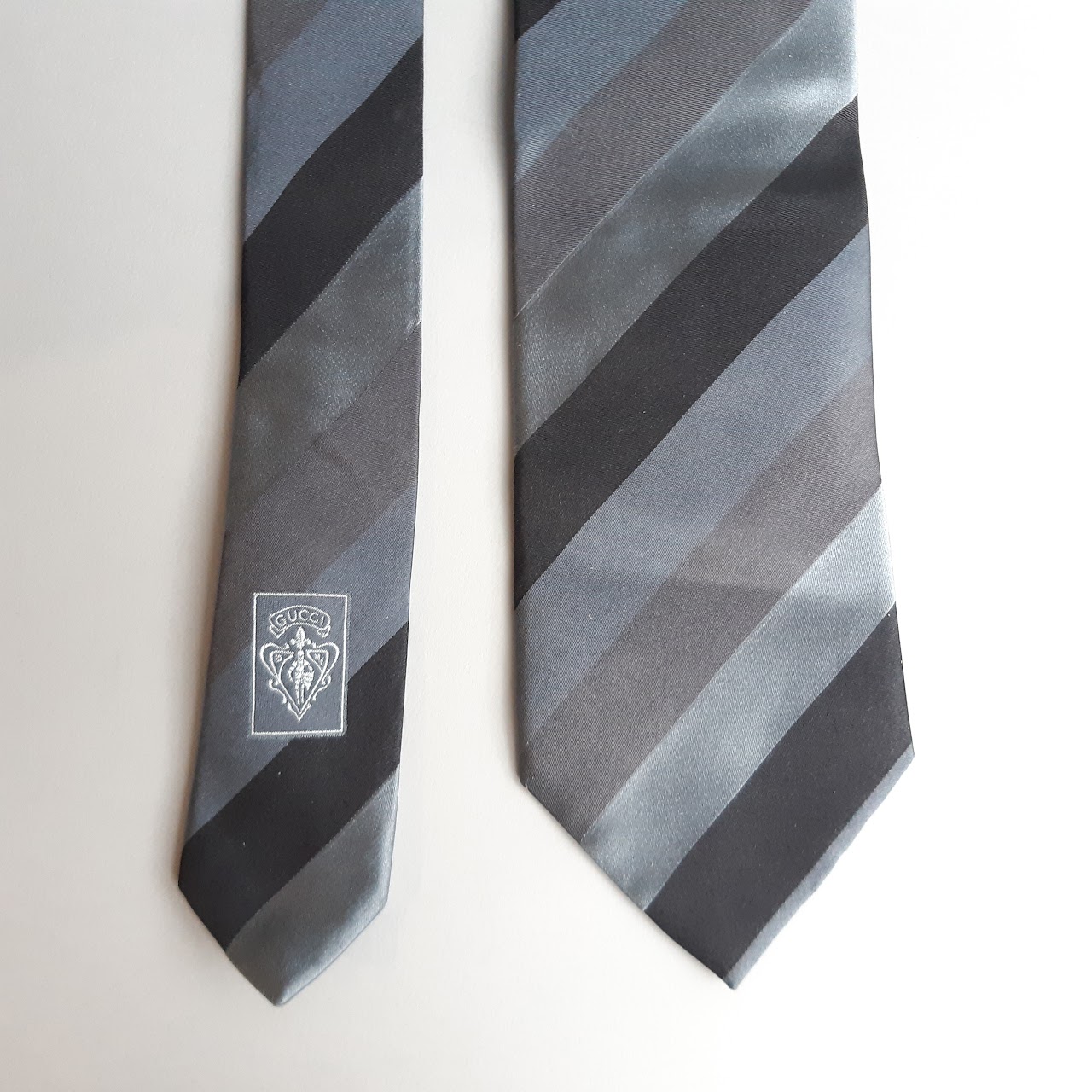 Gucci Striped Blue Tie