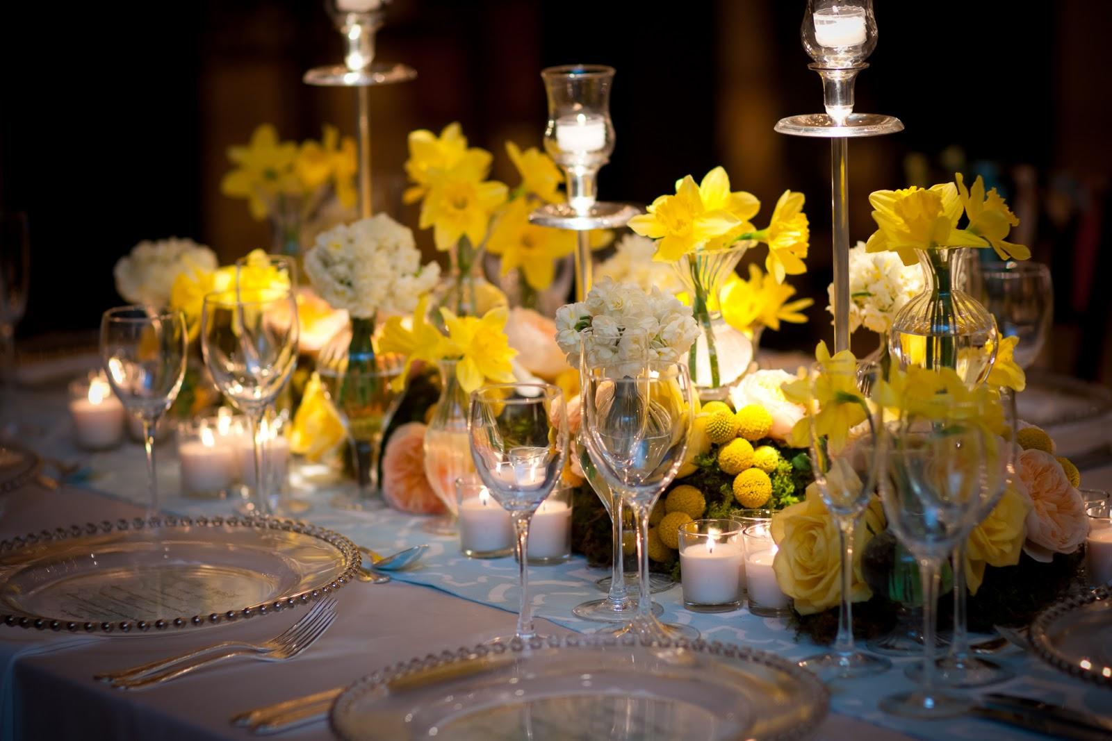 their wedding table d  cor.