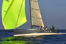 J/111 sailing on Baltic off Kappeln, Germany