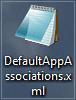 fichier .xml d'association d'applications par défaut sur votre bureau