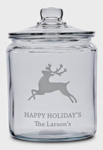  Reindeer Personalized Candy Jar