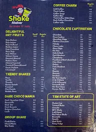 The Shake Maker menu 2