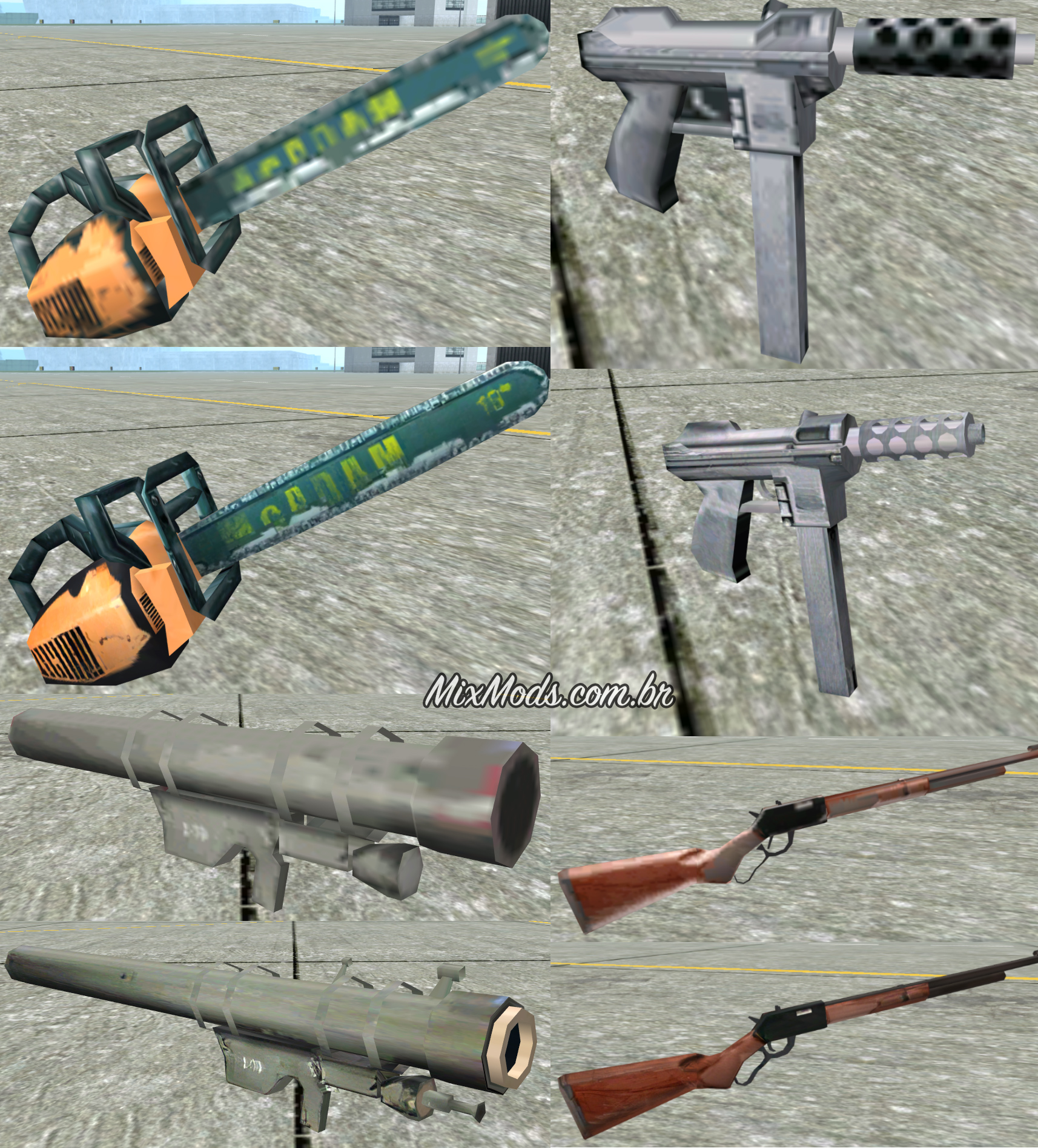 Mods GTA San Andreas: Pack de Armas do GTA 5