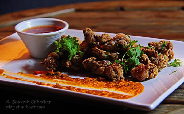 Malaysian Pop Corn Chicken at The Flying Saucer Sky Bar, Viman Nagar, Pune