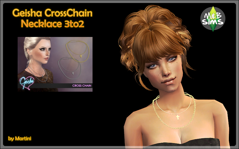 Geisha CrossChain Necklace 3to2 Geisha%2BCrossChain%2BNecklace%2B3to2