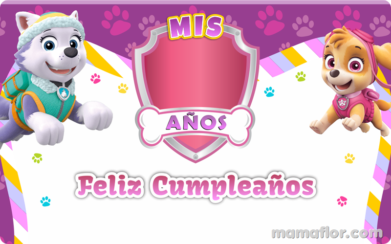 Imprimibles: Paw Patrol para niñas