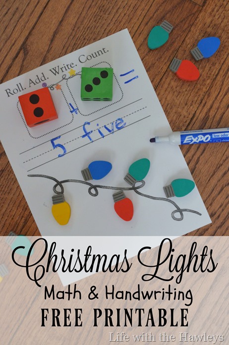 Roll Write Count Christmas Lights- Life with the Hawleys Roll Write Count Christmas Lights- Life with the Hawleys