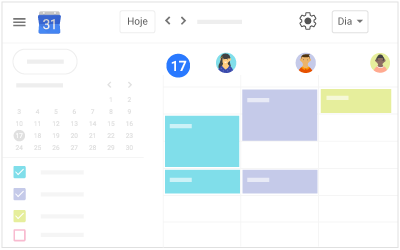 Definir a visualização da agenda
