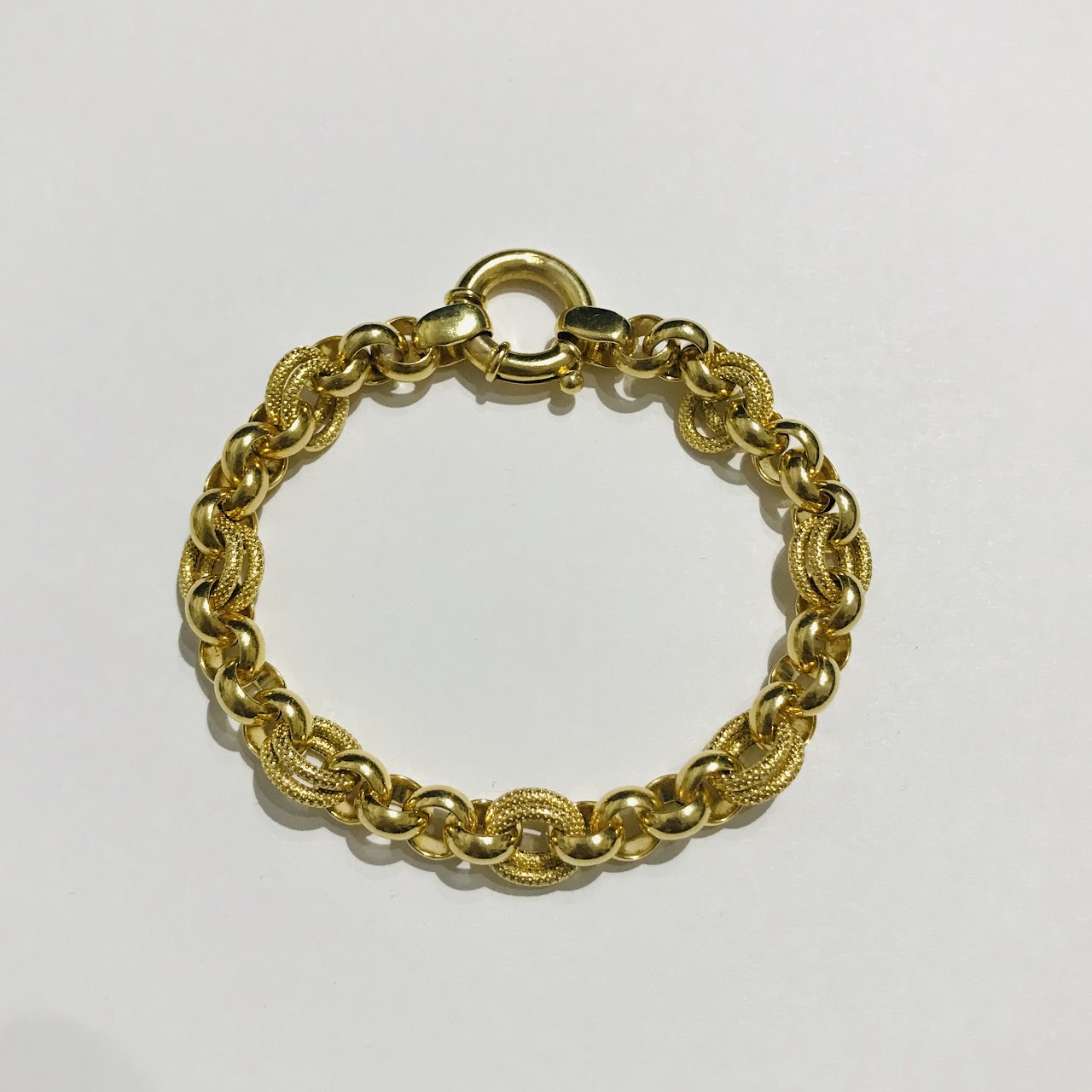 14K Gold Double Loop Bracelet