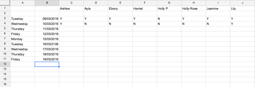 how do i create an automatic attendance form google product forums attendance form